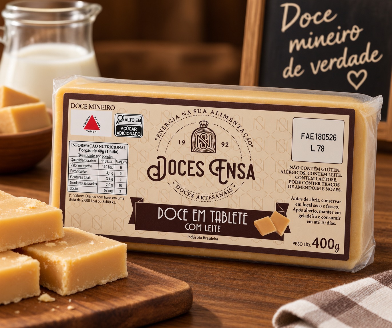 Doce de Leite Puro Tablete