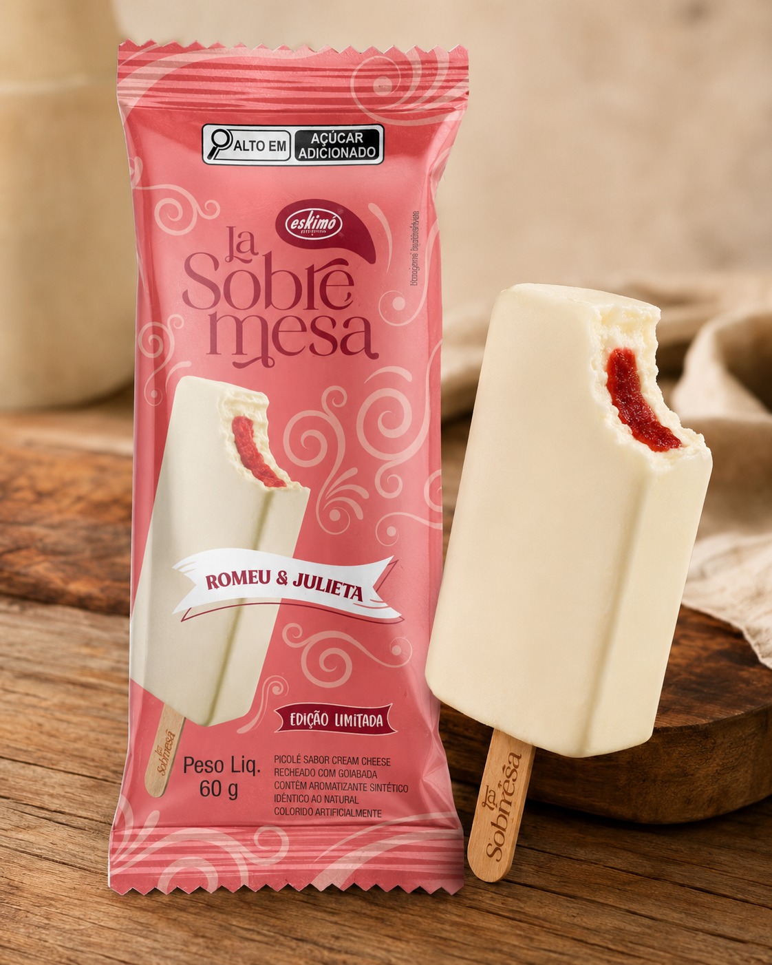 Picolé La Sobremesa Romeu e Julieta